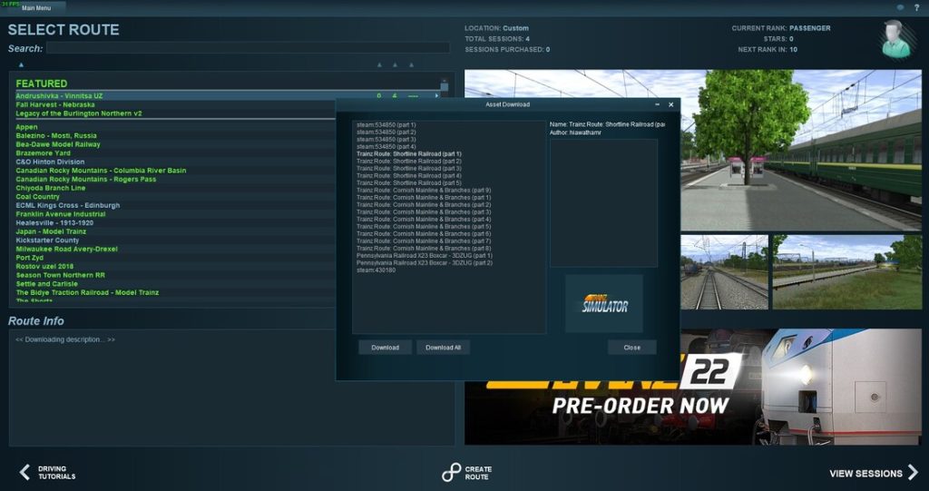 Image showing the Trainz legacy DLC downloader